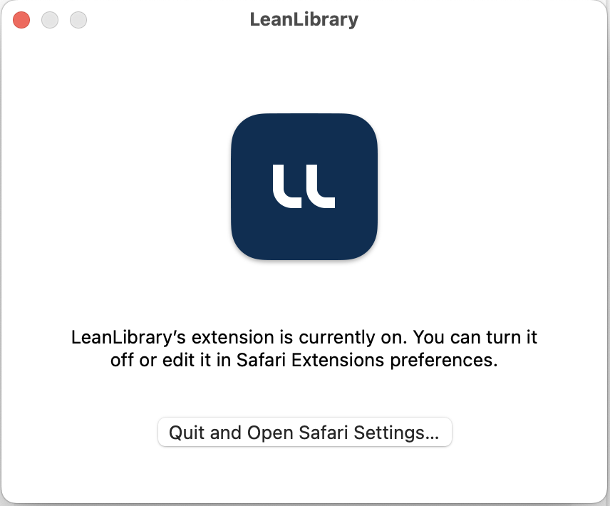 How do I install the Lean Library browser extension on Safari? 1.png