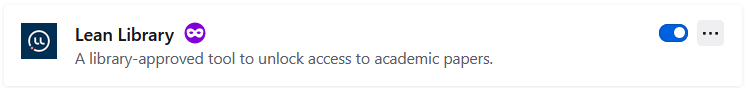 How do I temporarily disable:remove the Lean Library extension? 2.png