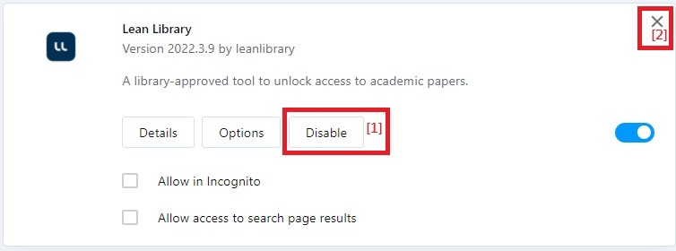 How do I temporarily disable:remove the Lean Library extension? 4.jpeg