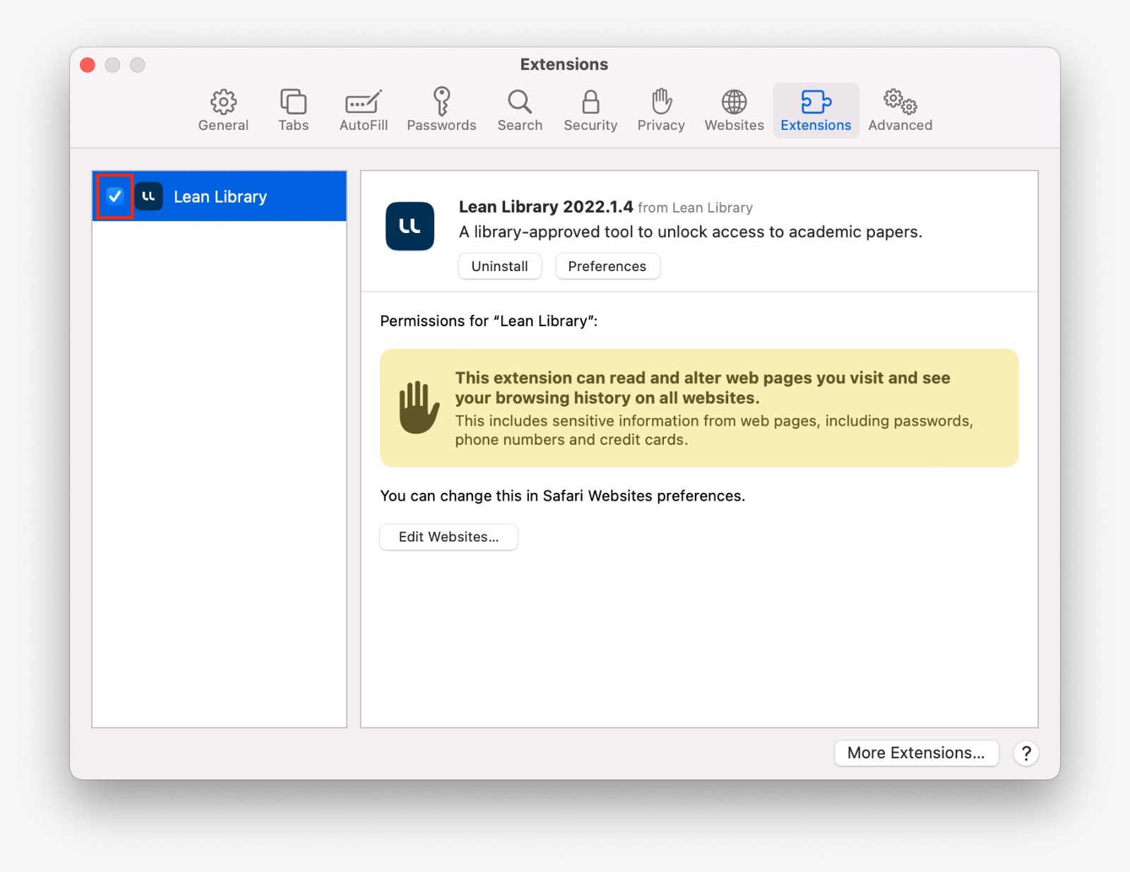 How do I force restart the Lean Library extension in my browser? 6.jpeg