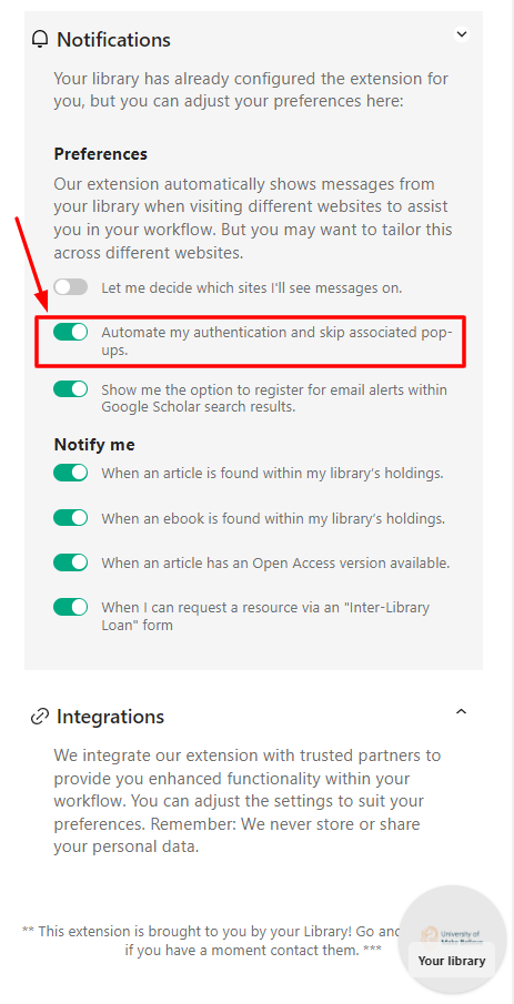 How do I automate my authentication and skip associated pop-ups? .png
