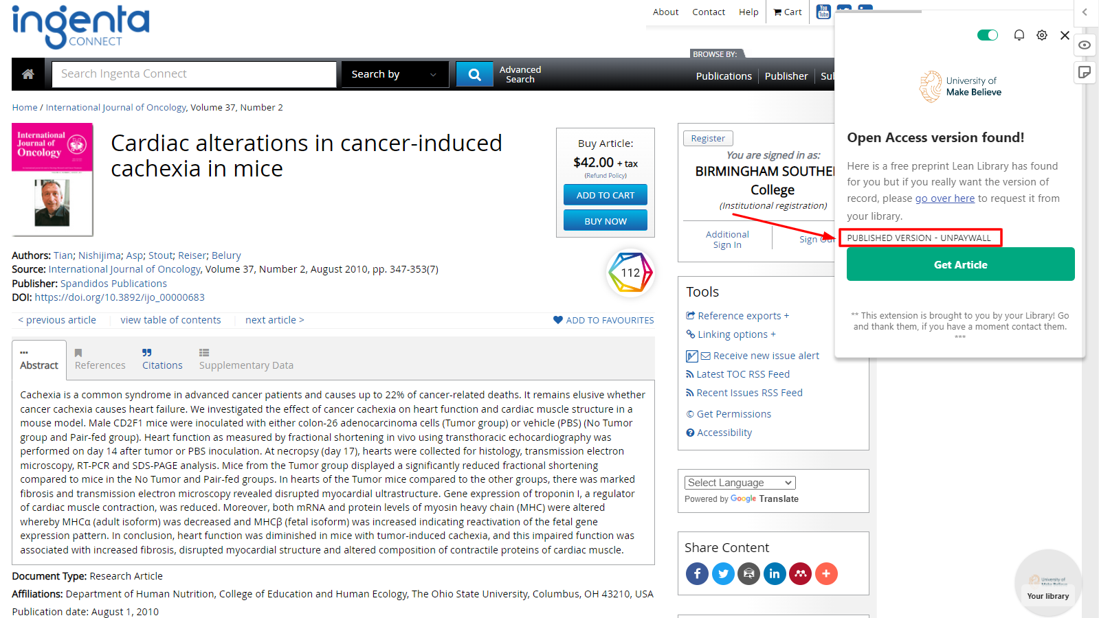 How does Lean Library identify legal Open Access copies of articles? .png
