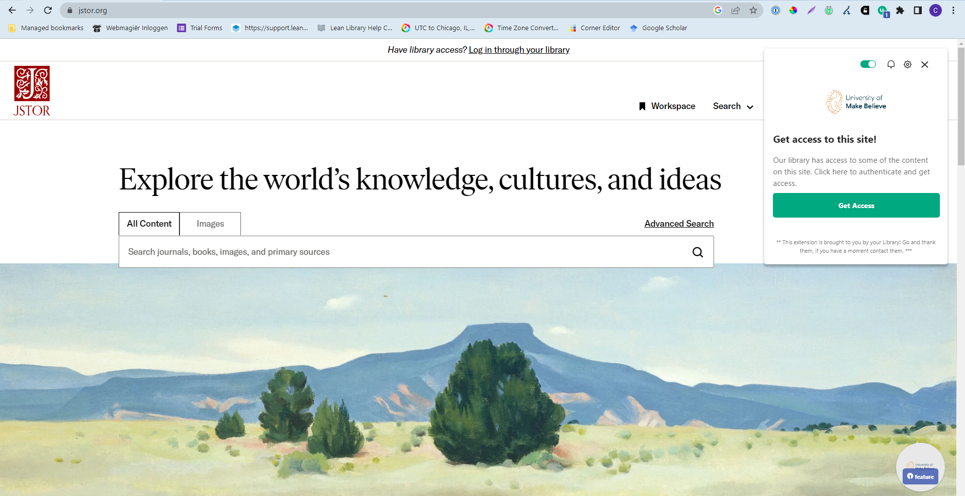 Why does the URL change when browsing with the Lean Library extension? 1.png