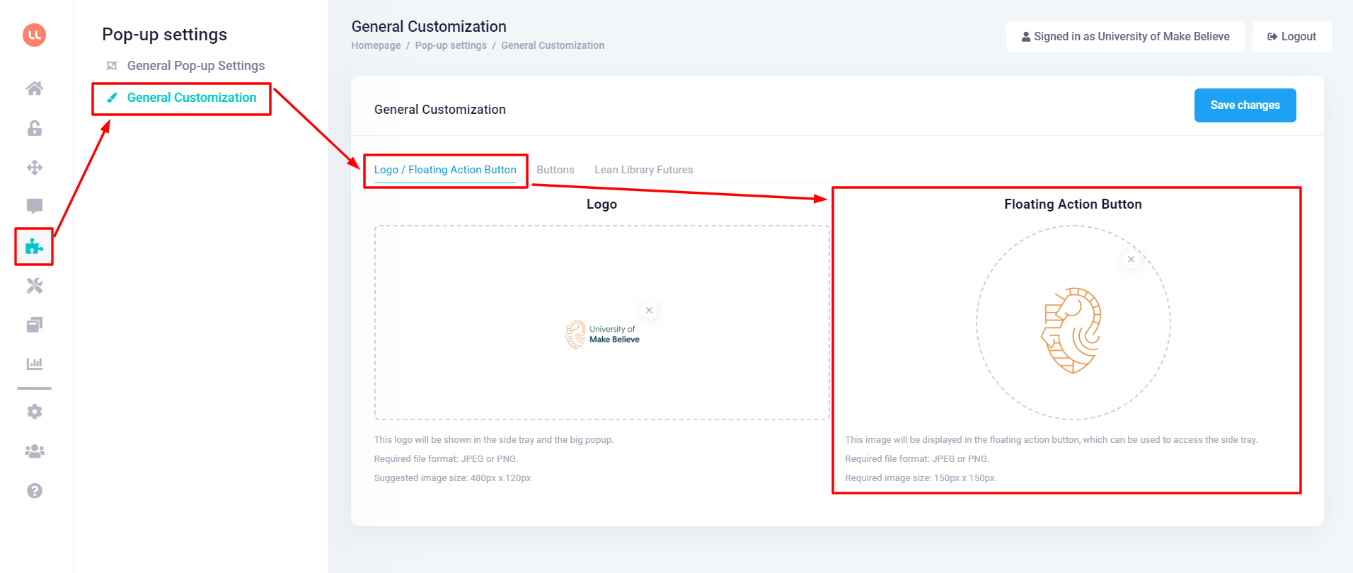 How to customise the pop-up logo and styling? 3.png